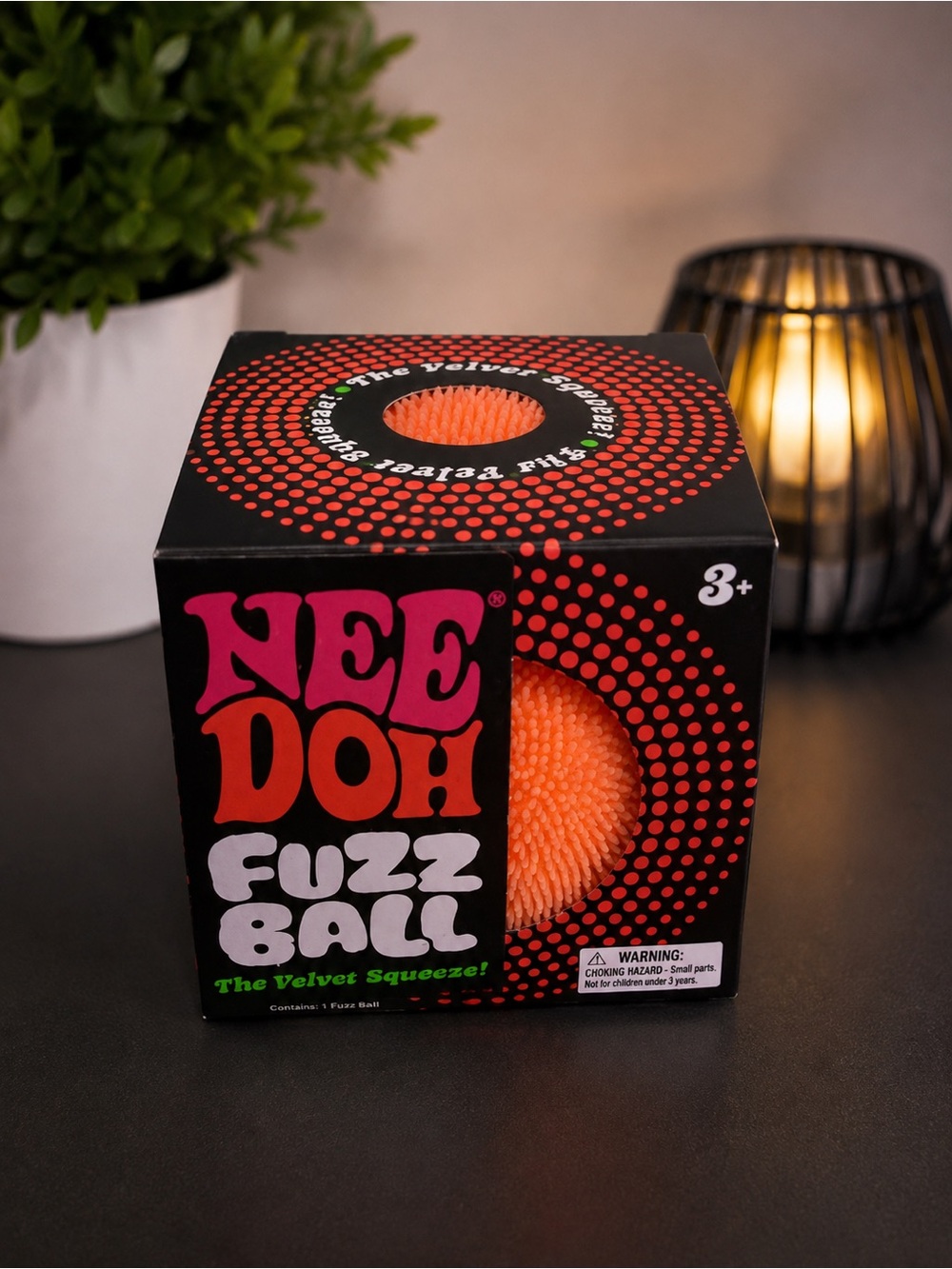 Nee Doh Fuzz Ball Sensory Toy — Orange